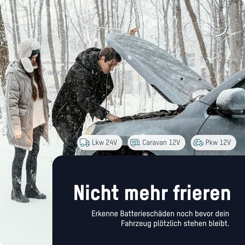 ANSMANN Power Check 12/24V feszültségmérő autó akkumulátor teszter LED kijelzővel