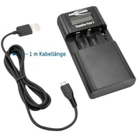 Univerzálna nabíjačka batérií Ansmann Powerline Vario X pre akumulátory do fotoaparátov, Li-Ion, LiPo, NiMH a 2x AA / 2x AAA batérie s nastaviteľným nabíjacím slotom, čierna 6