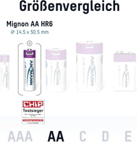 Ansmann Mignon AA újratölthető Li-Ion elem C-csatlakozóval, 1800 mAh, 1,5 V - 4 db 4