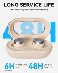 ANSTEN Bluetooth 5.4 Fülhallgató Zajszűrés, Alváshoz Oldalsó Alvók, 48 Órás Akkumulátor 2