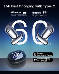 ANSTEN Fordító Fülhallgató Bluetooth 5.4, 144 Nyelvű Nyitott Füles Headset LCD Érintőképernyővel 8