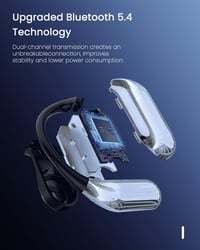 ANSTEN Fordító Fülhallgató Bluetooth 5.4, 144 Nyelvű Nyitott Füles Headset LCD Érintőképernyővel 3