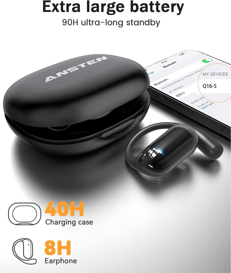 ANSTEN Valós Idejű Fordító Fülhallgató 134 Nyelvvel, Bluetooth Vezeték Nélküli Utazási Headset