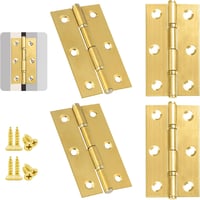 Anstore 4 db arany színű billenő pánt 70x40x1.3 mm csapágyas teherbíró ajtó ablak szekrény zsanér 24 csavarral 1