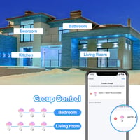 ANTELA Alexa pametna LED žarulja E27 G45 5W 470LM RGB WLAN Smart 2 kom - prigušiva, upravljanje putem aplikacije, kompatibilna s Google Home, 2700K-6500K 6