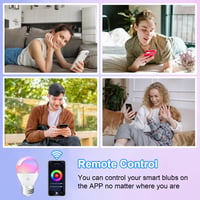 ANTELA Alexa pametna LED žarulja E27 G45 5W 470LM RGB WLAN Smart 2 kom - prigušiva, upravljanje putem aplikacije, kompatibilna s Google Home, 2700K-6500K 7