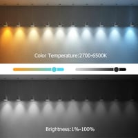 ANTELA E27 7W Smart LED izzó Alexa Google Home kompatibilis 2700K-6500K dimmer 2db 3