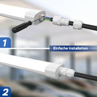 ANTENLICHT LED svietidlo do vlhkých priestorov 150 cm, neutrálna biela 4000K, 45W, 5000 lúmenov, IP65 vodotesné, vhodné do pivnice, dielne, garáže, na chodbu, schodisko a do kancelárie 5