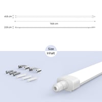ANTENLICHT LED svietidlo do vlhkých priestorov 150 cm, neutrálna biela 4000K, 45W, 5000 lúmenov, IP65 vodotesné, vhodné do pivnice, dielne, garáže, na chodbu, schodisko a do kancelárie 6