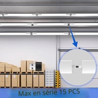 ANTENLICHT LED Nedvességálló Mennyezeti Lámpa 120 cm 36W 3960 lm Hidegfehér 5000K IP65 Vízálló Műhely Iroda Pince Garázs Fehér 4