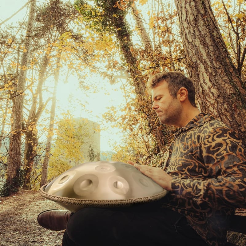 ANTETOK Arany Handpan Dob 440Hz 22 Hüvelyk 12 Hangos D-moll Acél Tongue Drum Meditációhoz Jógához Hangterápiához Tokkal