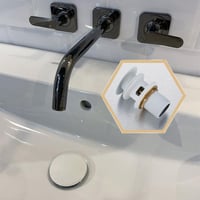 Antfly Lefolyó Sifon Túlfolyással, Pop-Up Szelep, Mosdó és Fürdőkád Univerzális Lefolyócsatorna Fehér 6