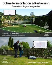Robotická kosačka ANTHBOT Genie 600E bez obvodového drôtu, 600 – 900 m², RTK a 4K AI videnie, automatické mapovanie, ovládanie cez aplikáciu a 4G, stúpanie 45 %, aku 6