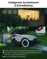 Robotická kosačka ANTHBOT Genie 600E bez obvodového drôtu, 600 – 900 m², RTK a 4K AI videnie, automatické mapovanie, ovládanie cez aplikáciu a 4G, stúpanie 45 %, aku 10