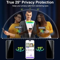 Zaštitno kaljeno staklo za ekran Honor Magic 7 Lite MTG2 s funkcijom zaštite privatnosti - pakiranje od 2 komada, privacy tempered glass 6