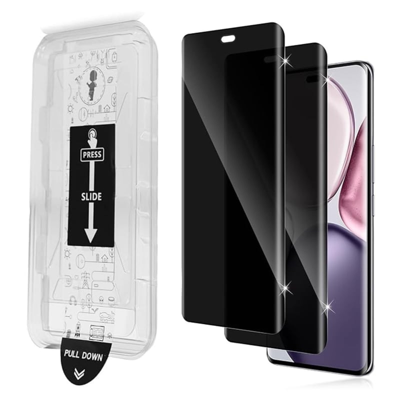 Zaštitno kaljeno staklo za ekran Honor Magic 7 Lite MTG2 s funkcijom zaštite privatnosti - pakiranje od 2 komada, privacy tempered glass