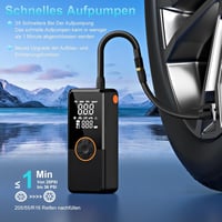 Antifnuo Elektromos Légpumpa 150 PSI, 10000 mAh Akkumulátor, Digitális Kijelző - Black 2