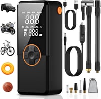 Antifnuo Elektromos Légpumpa 150 PSI, 10000 mAh Akkumulátor, Digitális Kijelző - Black 1
