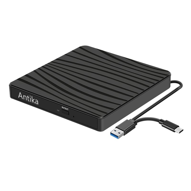 Antika USB 3.0 Type-C prenosná externá DVD/CD napaľovačka pre notebooky a stolné počítače