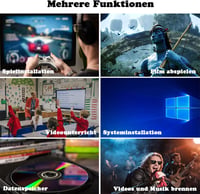 Antika USB 3.0 Type-C Külső DVD Meghajtó Hordozható CD Írógép Laptop Asztali Számítógéphez 5