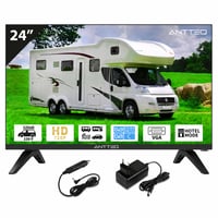 Antteq AE24H5C-Q1 24 colos (60 cm) HD LED TV 12V és 230V adapter, Triple Tuner DVB-C/T2/S2, Dolby Audio, HDMI, USB, SCART, CI+, lakóautóhoz, 1