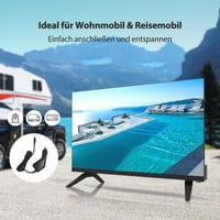 Antteq AE24H5C-Q1 24 colos (60 cm) HD LED TV 12V és 230V adapter, Triple Tuner DVB-C/T2/S2, Dolby Audio, HDMI, USB, SCART, CI+, lakóautóhoz, 2
