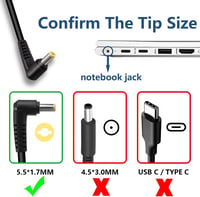 ANTWELON 65W Acer Aspire laptop töltő adapter 5.5x1.7mm csatlakozó 3
