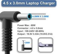 ANTWELON HP laptop töltő 65W/45W - 19,5V, 4,5 mm csatlakozó 4