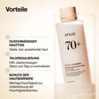 Anua Rice 70 Glow Milky Toner – Hydratačné pleťové tonikum s ryžovou vodou, niacínamidom a ceramidmi, kórejská starostlivosť o pleť, pre všetky typy pleti, bez parfumácie, 250 ml 3