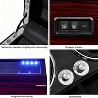 ANWBROAD automata óraorsó 4 órahoz + 6 tárolóhely, 4 forgási mód, csendes Mabuchi motor 6
