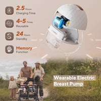 ANWIKE Elektromos Mellszívó Dupla Fejjel, 338 mmHg Erős Szívóerő, Kéz Nélküli, 9 Szint, 4 Mód LED Kijelzővel 3