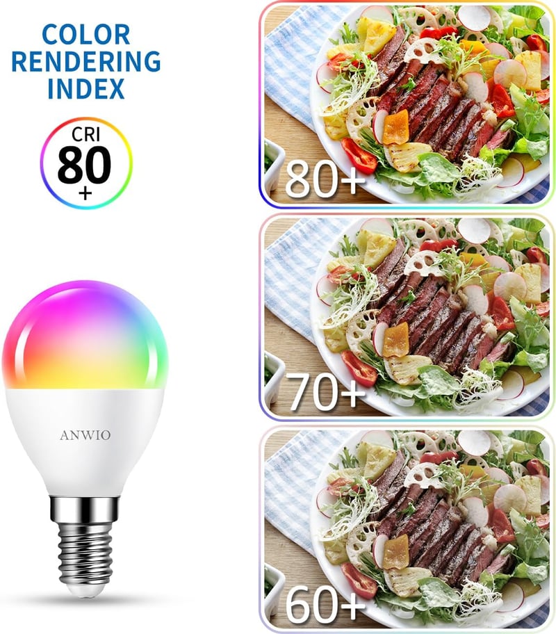 ANWIO E14 okos LED izzó WiFi vezérléssel