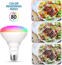 ANWIO E27 WiFi LED okos izzó 9W RGB dimmelhető Alexa Google Home 2db 8