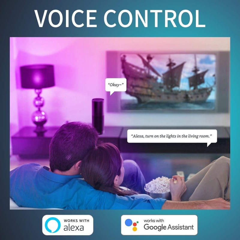 ANWIO E27 WiFi LED okos izzó 9W RGB dimmelhető Alexa Google Home 2db