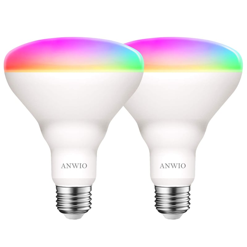 ANWIO E27 WiFi LED inteligentná žiarovka RGB 9W - 2 ks