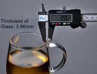 ANWONE Borozilikát Teáscsésze 500ml 2db Szűrővel és Fedővel 6