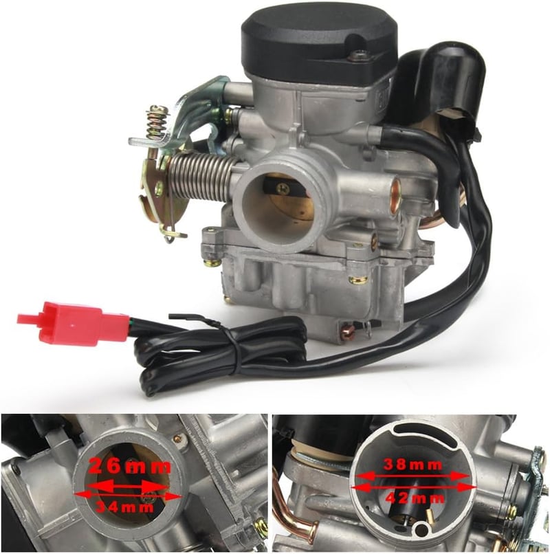AnXin GY6 CVK 26mm Karburátor 150-250cc Robogó Quad ATV Motorkerékpár