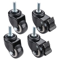 Anyalite irodai szék görgő 1,5 hüvelykes gumikerék minden padlóhoz, parkettabarát, M8x25 mm forgó csapágy 2 fékkel, 4 db 1