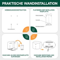 anydry 2630S Kompakt Kézszárító, Automata Falra Szerelhető Elektromos Szárító Fehér 6