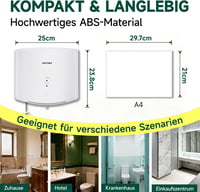 anydry 2630S Kompakt Kézszárító, Automata Falra Szerelhető Elektromos Szárító Fehér 2