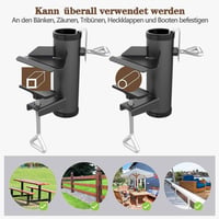 Anyingkai erkélyes napernyőtartó bilincs korláthoz és teraszhoz, napernyő rögzítő tartó erkélyre 6