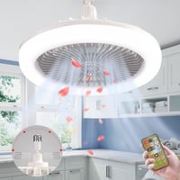 Anyingkai E27 Mennyezeti Ventilátor Lámpa Távirányítóval Szürke 30W 1