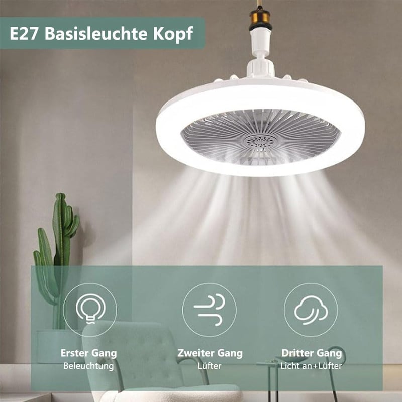 Anyingkai E27 Mennyezeti Ventilátor Lámpa Távirányítóval Szürke 30W