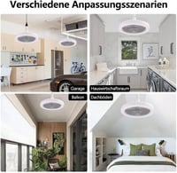Anyingkai E27 Mennyezeti Ventilátor Lámpa Távirányítóval Szürke 30W 7