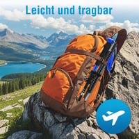 Anykuu skladacia sada trekingových palíc, 2 ks, hliník 7075, nastaviteľné trekingové palice 110 – 130 cm, pár ľahkých turistických palíc 9