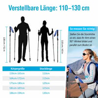 Anykuu skladacia sada trekingových palíc, 2 ks, hliník 7075, nastaviteľné trekingové palice 110 – 130 cm, pár ľahkých turistických palíc 7
