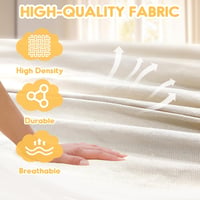 Anyoo Kültéri Pamut Függőágy 270x150cm Fehér - Hordozható Többszemélyes Hinta 200kg Teherbírással Hordtáskával - White 2