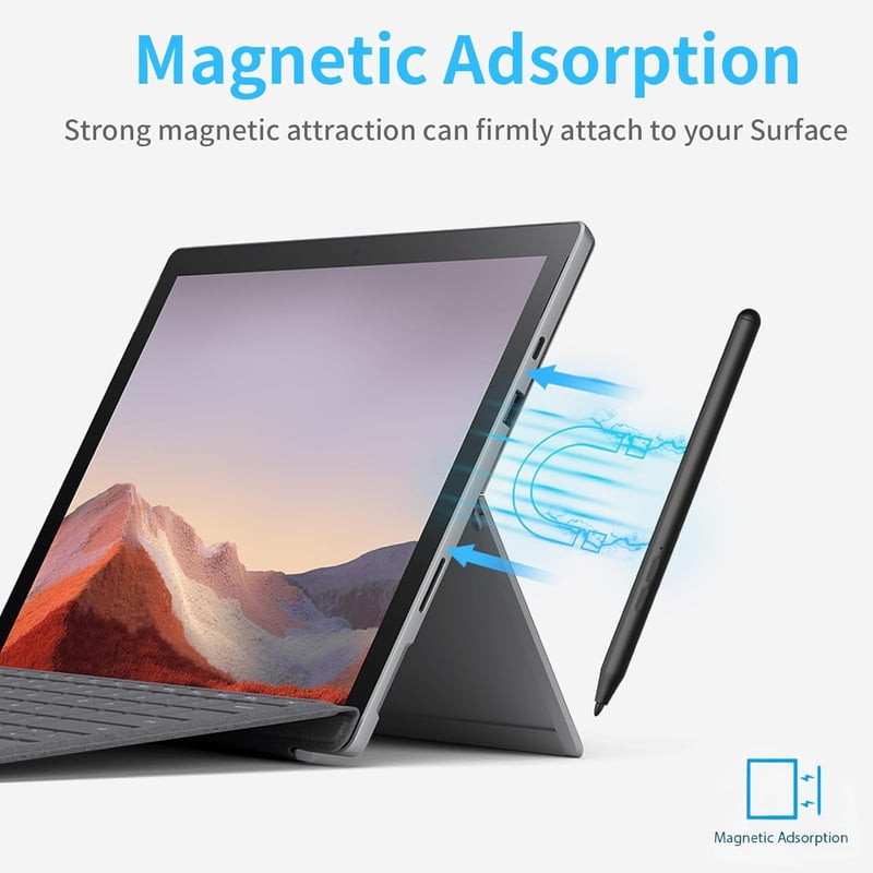 ANYQOO Stylus Pen Microsoft Surface MPP 2.0 4096 nyomásszint mágneses USB-C - Black USB charging, Surface Slim Pen
