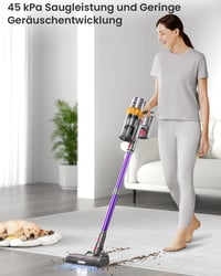 Anyson 45000 Pa Akkumulátoros Porszívó 550W, 70 perc üzemidő, Önműködő töltés, LED kijelző 2