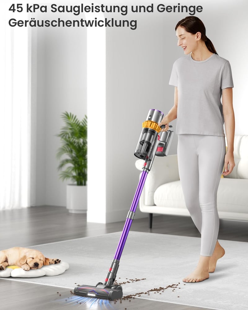 Anyson 45000 Pa Akkumulátoros Porszívó 550W, 70 perc üzemidő, Önműködő töltés, LED kijelző
